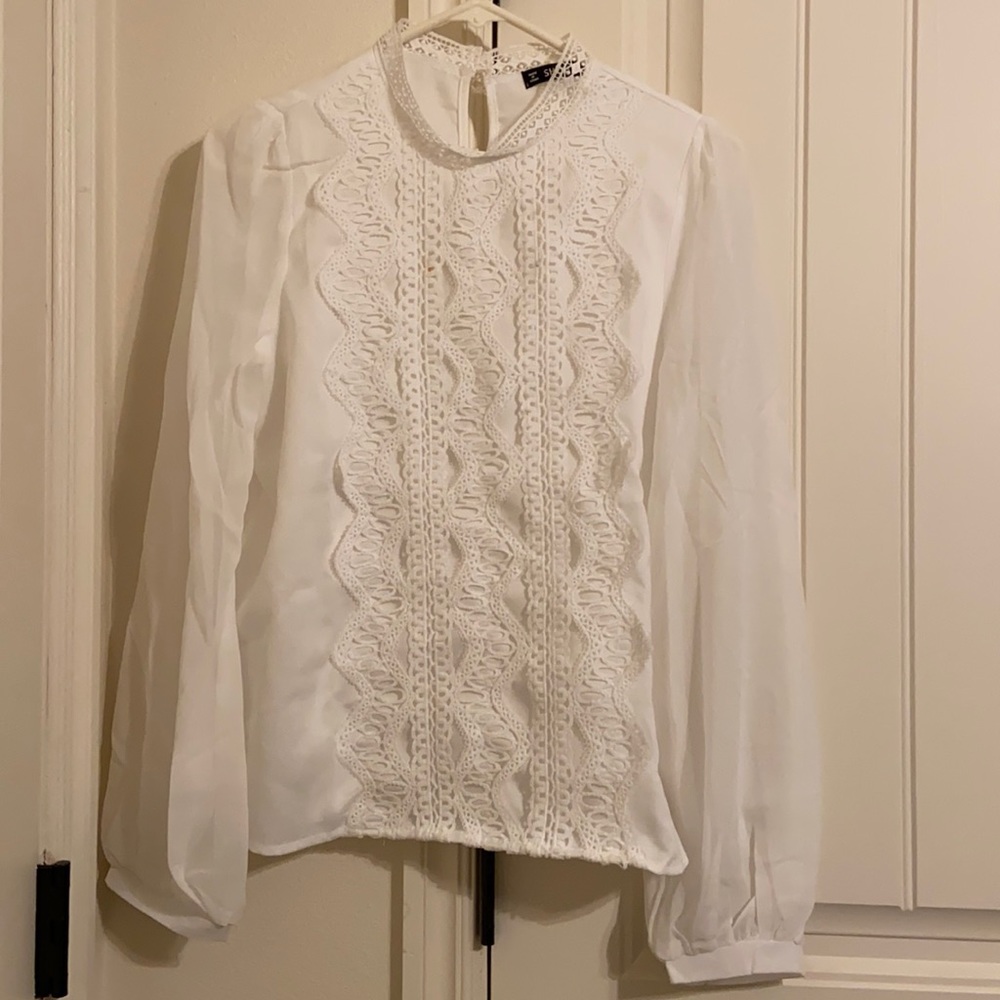 Small size, white blouse from Shein